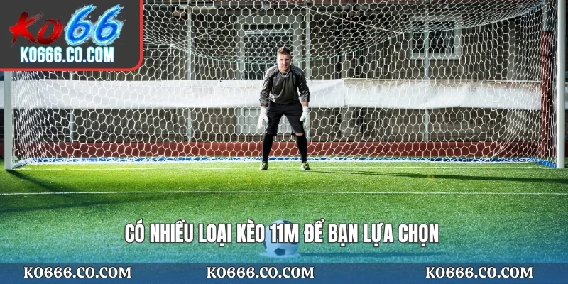 Có nhiều loại kèo 11m để bạn lựa chọn